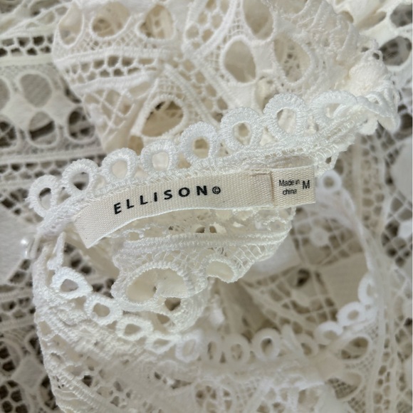 Ellison White Embellished 3/4 Sleeve Blouse - Picture 4 of 4